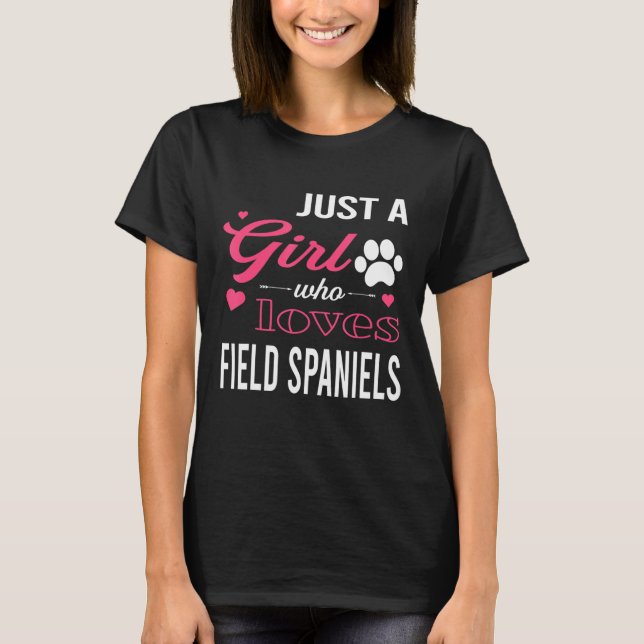Just A Girl Who Loves Field Spaniels Women Dog Pet T-Shirt (Front)