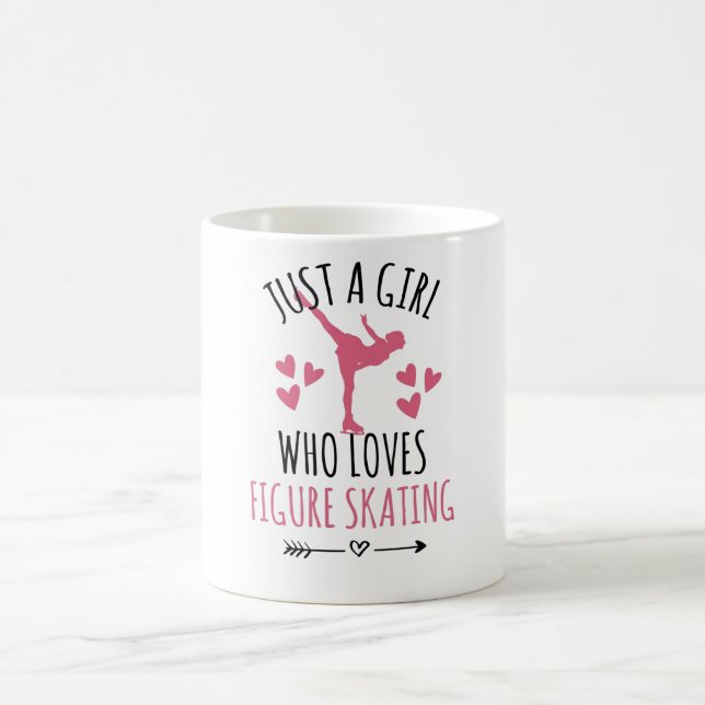 Just A Girl Who Loves Figure Skating Skater Gifts Coffee Mug (Center)