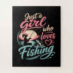 Just A Girl Who Loves Fishing Jigsaw Puzzle