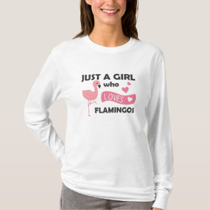 Just A Girl Who Loves Flamingos Cute Animal T-Shirt