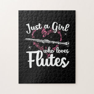 Just A Girl Who Loves Flutes Jigsaw Puzzle