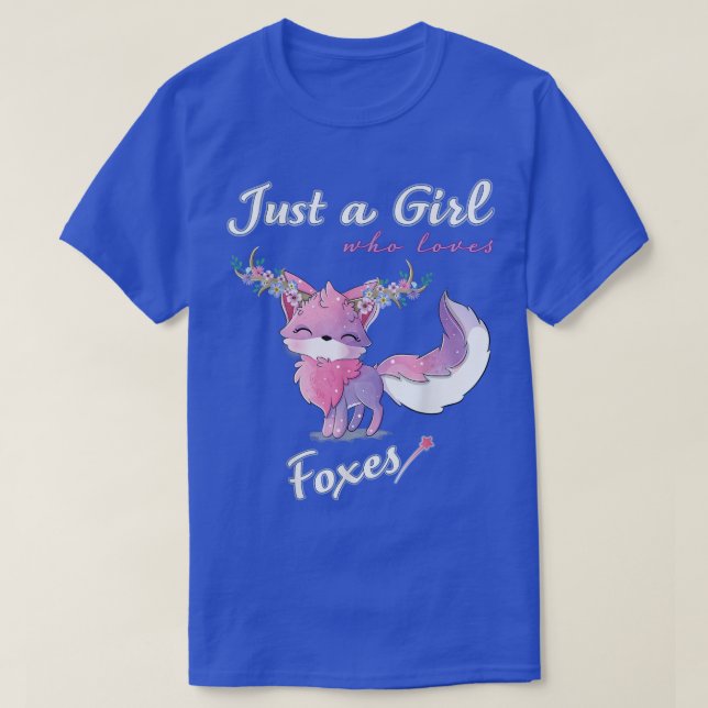 Just A Girl Who Loves Foes Kawaii Flower Fo Anime  T-Shirt (Design Front)