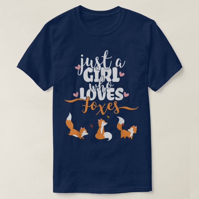 Just A Girl Who Loves FoesFunny Cute Fo Saying Gif T-Shirt (Design Front)