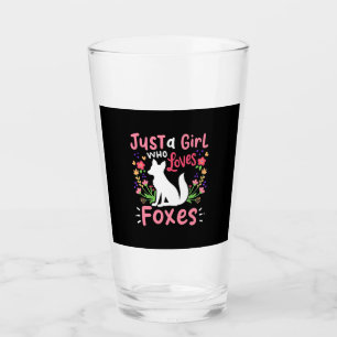 Just A Girl Who Loves Foxes And Flower Glass