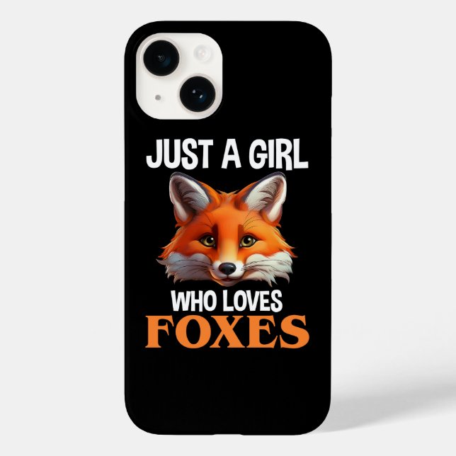 Just A Girl Who Loves Foxes Case-Mate iPhone Case (Back)