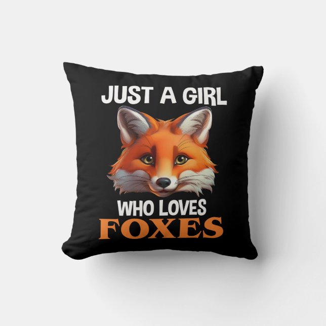 Just A Girl Who Loves Foxes Cushion (Front)