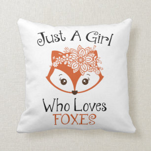Just A Girl Who Loves Foxes Cushion