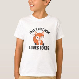 Just A Girl Who Loves Foxes Cute Animals For Girls T-Shirt