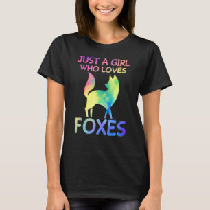 Just A Girl Who Loves Foxes Funny Fox Lover Girls T-Shirt