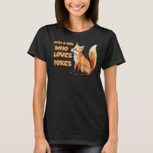 Just A Girl Who Loves Foxes Kids Girl T-Shirt