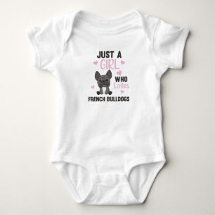 Just A Girl Who Loves French Bulldog Sweet Animals Baby Bodysuit
