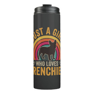 Just A Girl Who Loves Frenchies Retro Dog_1 Thermal Tumbler