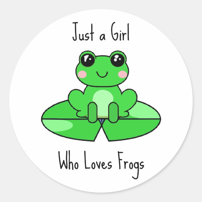 Just a Girl who Loves Friends Classic Round Sticker (Front)