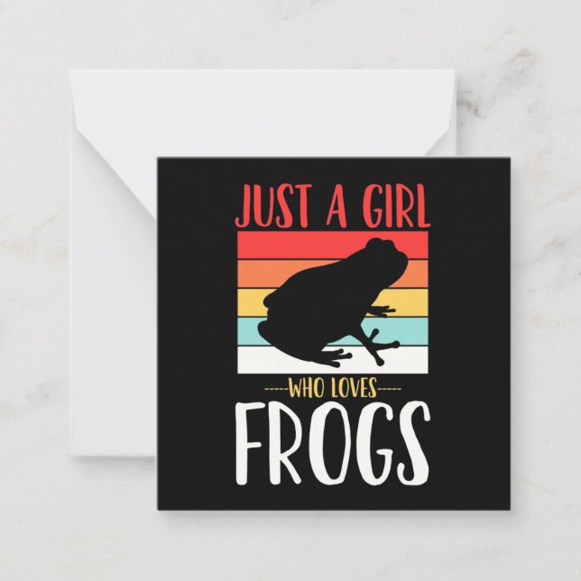 Just A Girl Who Loves Frog Card (Front)