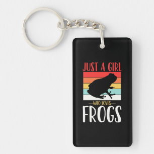 Just A Girl Who Loves Frog Key Ring