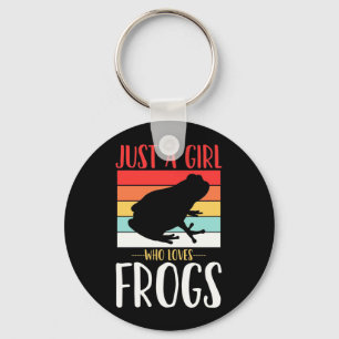 Just A Girl Who Loves Frog Key Ring