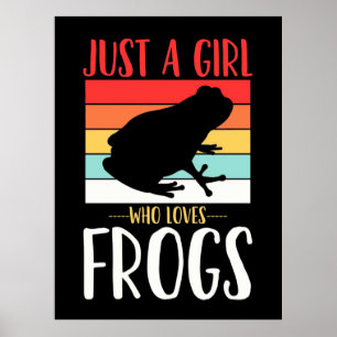 Just A Girl Who Loves Frog Poster