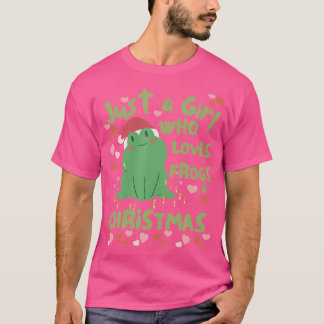 Just A Girl Who Loves Frogs And Christmas Cottagec T-Shirt