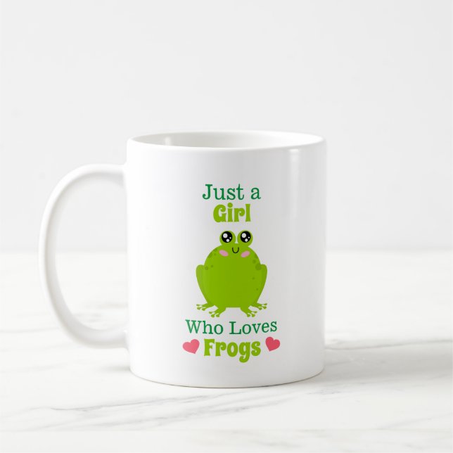 Just A Girl Who Loves Frogs Coffee Mug (Left)