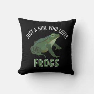 Just a girl who loves frogs cushion