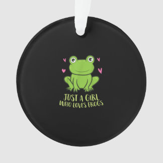 Just A Girl Who Loves Frogs | Cute Frog Girl Gifts Ornament