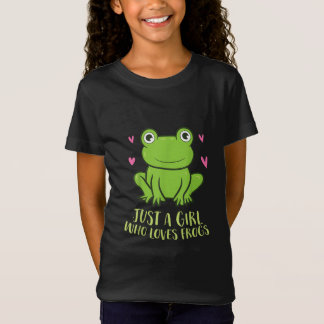 Just A Girl Who Loves Frogs | Cute Frog Girl Gifts T-Shirt