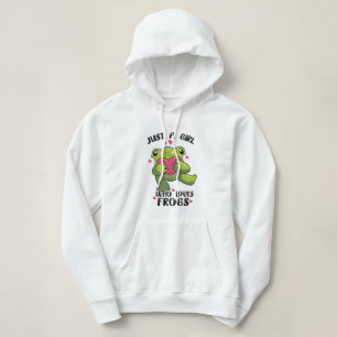 Just A Girl Who Loves Frogs Cute Frog Girl Hoodie