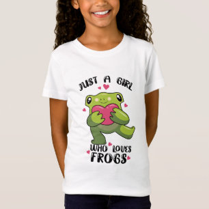 Just A Girl Who Loves Frogs Cute Frog Girl T-Shirt
