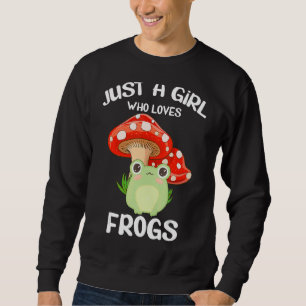 Just A Girl Who Loves Frogs Cute Frog Mushroom Tee