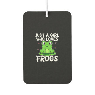 Just A Girl Who Loves Frogs | Cute Green Frog Gift Car Air Freshener