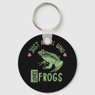 Just a girl who loves frogs Frog lover gifts Key Ring