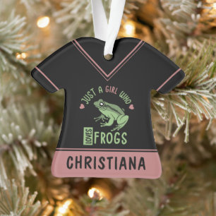 Just a girl who loves frogs Frog lover gifts Ornament