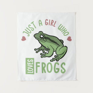 Just a girl who loves frogs Frog lover gifts Tapestry
