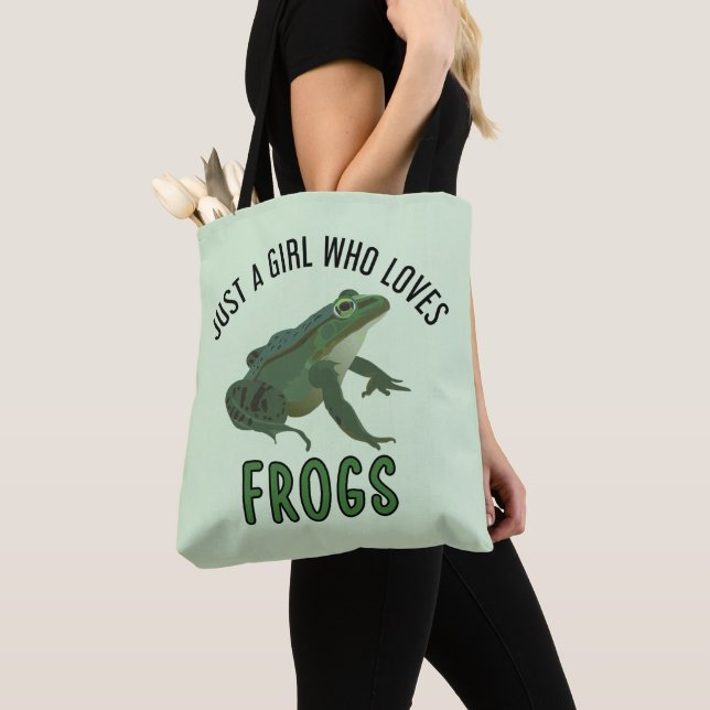 Just a girl who loves frogs Frog lover gifts Tote Bag (Close Up)