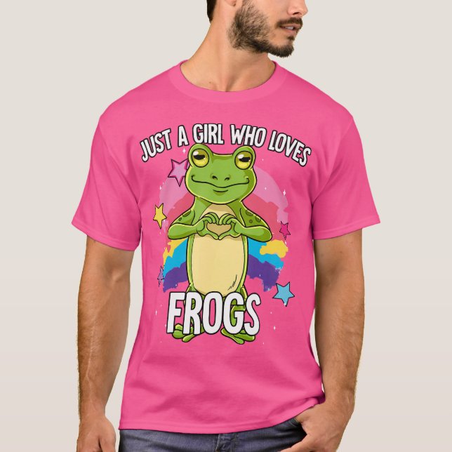 Just A Girl Who Loves Frogs Frog T-Shirt (Front)