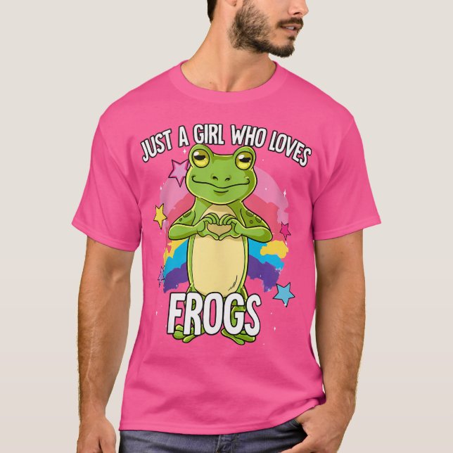 Just A Girl Who Loves Frogs Frog T-Shirt (Front)