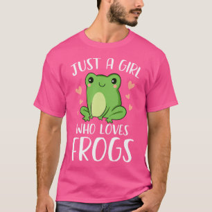 Just A Girl Who Loves Frogs Funny Frog Amphibian L T-Shirt