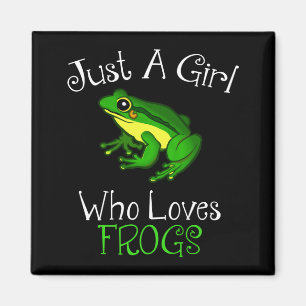 Just A Girl Who Loves Frogs Funny Frog Lover Magnet