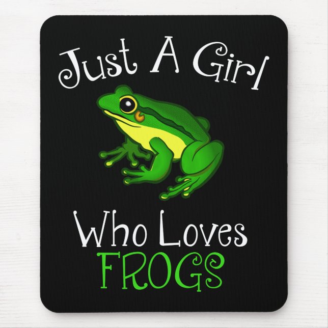 Just A Girl Who Loves Frogs Funny Frog Lover Mouse Mat (Front)
