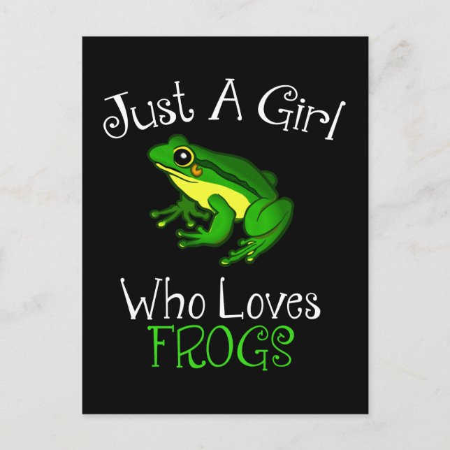 Just A Girl Who Loves Frogs Funny Frog Lover Postcard (Front)
