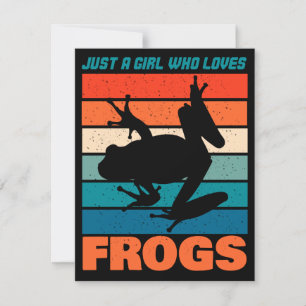 Just A Girl Who Loves Frogs - Retro Animal Invitation