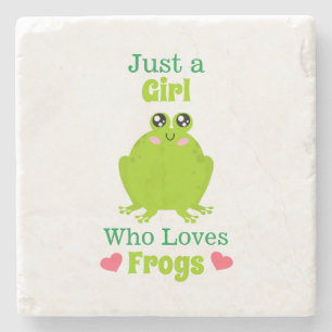 Just A Girl Who Loves Frogs Stone Coaster