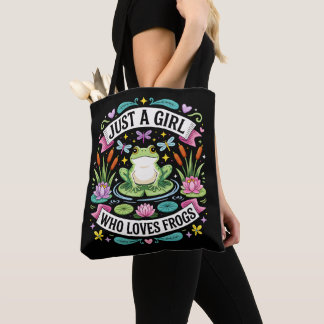 Just a girl who loves frogs tote bag