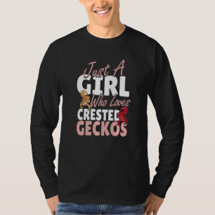Just A Girl Who Loves Geckos Women Lizard Crested T-Shirt