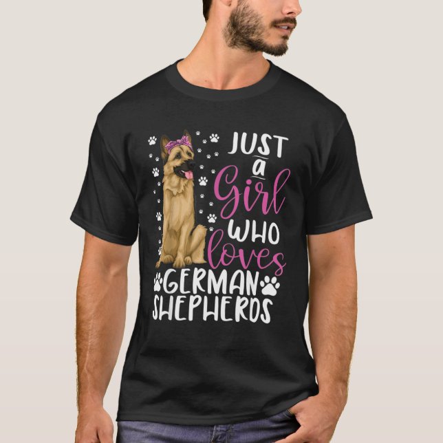 Just A Girl Who Loves German Shepherd Dogs Lover g T-Shirt (Front)