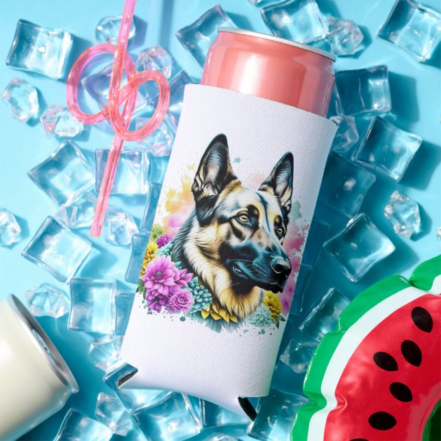 Just a Girl who Loves German Shepherds Seltzer Can Cooler (In Situ Summer)