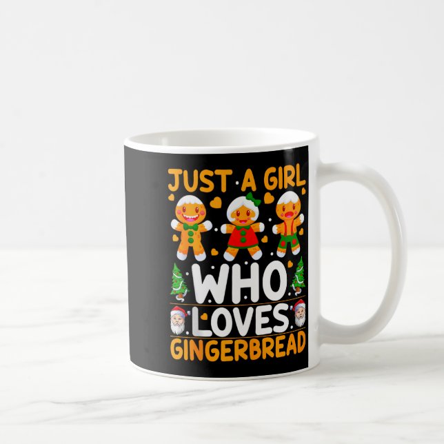 Just A Girl Who Loves Gingerbread Man Christmas Gi Coffee Mug (Right)