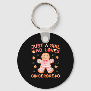 Just A Girl Who Loves Gingerbread Man Funny Christ Key Ring
