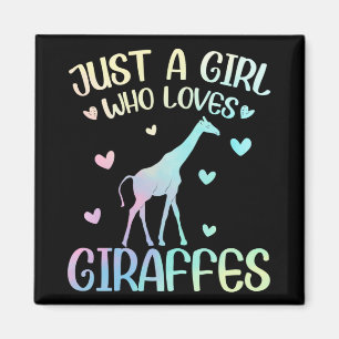 Just A Girl Who Loves Giraffe Magnet
