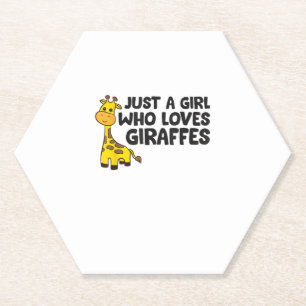 Just a Girl Who Loves Giraffes _2 Paper Coaster